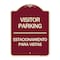 Signmission Bilingual Reserved Parking Visitor Parking Estacionamiento Para Visitas, A-DES-BU-1824-24299 A-DES-BU-1824-24299 - alternate 1